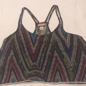 Aztec print crop top